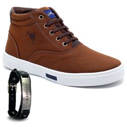 Bota Sapatênis Polo Joy Com Pulseira Marrom - 328M... - Prime Store Calçados