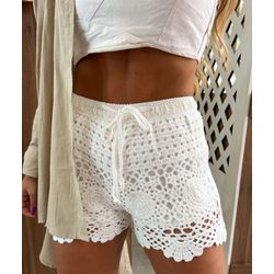 Short Crochê Branco Lolla - 89781 - Closet