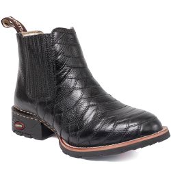 Botina Country Capiau Brahman Escamada Confort Pre... - CAPIAU BOOTS - Pra Quem Tem Raízes