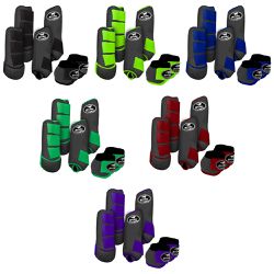 Kit Completo #BiColor Cinza Com Velcro&Viés Colori... - PROTEC HORSE - A LOJA DOS GRANDES CAMPEÕES