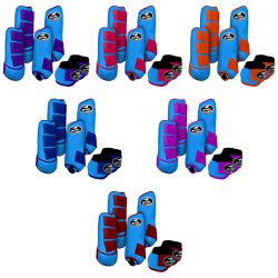 Kit Completo #BiColor Turquesa Com Velcro&Viés Col... - PROTEC HORSE - A LOJA DOS GRANDES CAMPEÕES