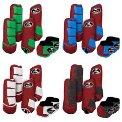 Kit Completo #BiColor Vinho Com Velcro&Viés Colori... - PROTEC HORSE - A LOJA DOS GRANDES CAMPEÕES