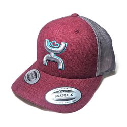 Boné Hooey Vinho - Cinza - 21020 - PROTEC HORSE - A LOJA DOS GRANDES CAMPEÕES