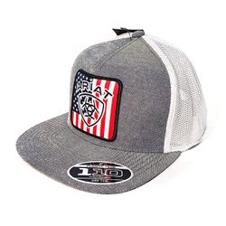 Boné Ariat - Cinza Branco Logo EUA - 20823 - PROTEC HORSE - A LOJA DOS GRANDES CAMPEÕES