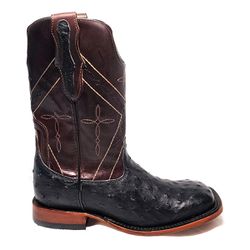 Bota Goyazes Masculina AC AVESTRUZ PRETO COURO MUS... - PROTEC HORSE - A LOJA DOS GRANDES CAMPEÕES