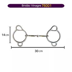 Bridão Vinagre - 76001 - Gota 9,5MM - 19675 - PROTEC HORSE - A LOJA DOS GRANDES CAMPEÕES