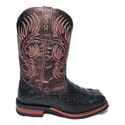 BOTA GATOR BOOTS - JACARÉ COSTAS PRETO CANO CAFÉ G... - PROTEC HORSE - A LOJA DOS GRANDES CAMPEÕES
