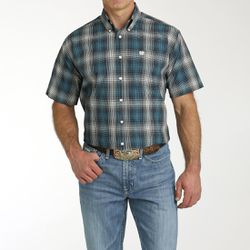 Camisa Cinch Masculina Xadrez Azul Petroleo e Bran... - PROTEC HORSE - A LOJA DOS GRANDES CAMPEÕES