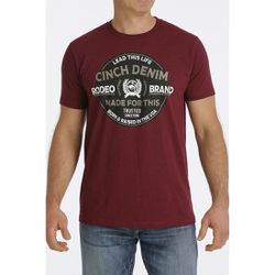 Camiseta Masculina CINCH Vinho - HBU - 20736 - PROTEC HORSE - A LOJA DOS GRANDES CAMPEÕES
