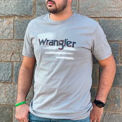 Camiseta Masculina Wrangler Urbano - Cinza Claro -... - PROTEC HORSE - A LOJA DOS GRANDES CAMPEÕES