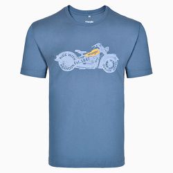 Camiseta Masculina Wrangler Urbano - Azul/Cinza - ... - PROTEC HORSE - A LOJA DOS GRANDES CAMPEÕES