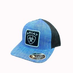 BONE ARIAT - JEANS AZUL / PRETO LOGO - 20509 - PROTEC HORSE - A LOJA DOS GRANDES CAMPEÕES