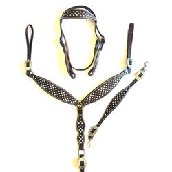 Conjunto Cabeçada Peiteira Levantador Strass & Cra... - PROTEC HORSE - A LOJA DOS GRANDES CAMPEÕES