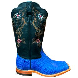 Bota Jácomo Feminina - Jacaré Barriga Azul Oil Pre... - PROTEC HORSE - A LOJA DOS GRANDES CAMPEÕES