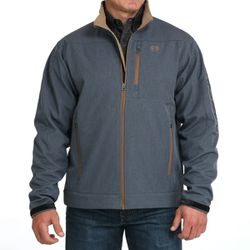 Jaqueta Masculina Bonded Blue Textured #MWJ1567015... - PROTEC HORSE - A LOJA DOS GRANDES CAMPEÕES