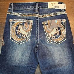 Calça Jeans Infantil Feminina Western Blue Boot Cu... - PROTEC HORSE - A LOJA DOS GRANDES CAMPEÕES