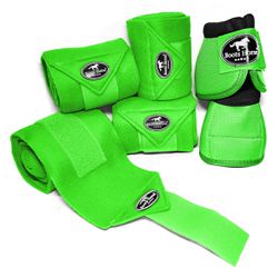Kit Jogo de 04 Ligas com 01 Par de Cloche - Verde ... - PROTEC HORSE - A LOJA DOS GRANDES CAMPEÕES