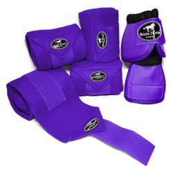Kit Jogo de 04 Ligas com 01 Par de Cloche - Roxo -... - PROTEC HORSE - A LOJA DOS GRANDES CAMPEÕES