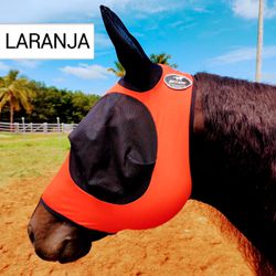 Mascara Anti-Mosquitos em Lycra Laranja - Boots Ho... - PROTEC HORSE - A LOJA DOS GRANDES CAMPEÕES