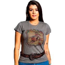T-SHIRT MISS COUNTRY - AMORES - CINZA - 20312 - PROTEC HORSE - A LOJA DOS GRANDES CAMPEÕES