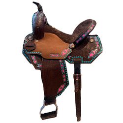 SELA FORMA PROTEC HORSE COURO NORDADO TACHA-AZUL T... - PROTEC HORSE - A LOJA DOS GRANDES CAMPEÕES