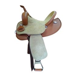 SELA EQUITECH NEOPRENE CARAMELO/CREME - ABA REDOND... - PROTEC HORSE - A LOJA DOS GRANDES CAMPEÕES