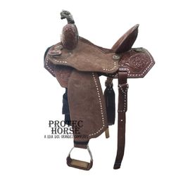 SELA FORMA PROTEC HORSE COURO CHOCOLATE - BORDADO/... - PROTEC HORSE - A LOJA DOS GRANDES CAMPEÕES