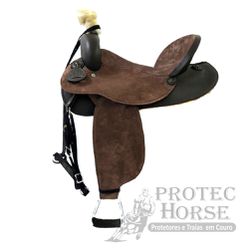 SELA FORMA PROTEC HORSE NEOPRENE MARROM - ABA REDO... - PROTEC HORSE - A LOJA DOS GRANDES CAMPEÕES