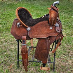 Sela Tambor Forma Protec Horse Couro Lixado Aba Re... - PROTEC HORSE - A LOJA DOS GRANDES CAMPEÕES