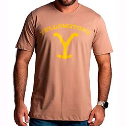 Camiseta Masculina Yellowstone - YE13 - Marrom Cla... - PROTEC HORSE - A LOJA DOS GRANDES CAMPEÕES
