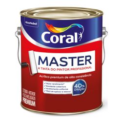 Acrílico Fosco Coral Master Branco - 3,6L - Protetintas