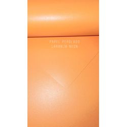 Papel Perolado Laranja Neon - QPAPEIS