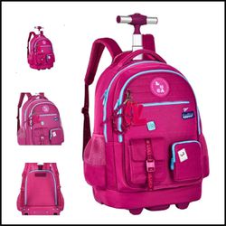 MOCHILA LULUCA DE CARRINHO LU24634 ROSA - QPAPEIS LTDA