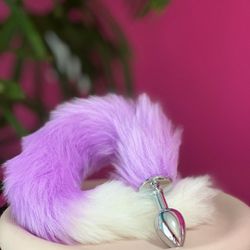 Foxx - Plug Anal P com Rabo Roxinho (48cm) - Quero Vibrar
