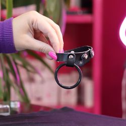 Anel Peniano Em Couro Sintético - Quero Vibrar