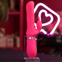 Riki - Vibra Duplo Com Vai e Vem De Esferas Com 360° Na Ponta - Quero Vibrar