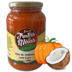 Doce de Abobora com Coco Compota 680 gramas - Vim da Canastra