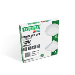 PAINEL LED REDONDO SOBREPOR 16,0X25MM LUX 12W 6500... - Rabelo Materiais Para Construção