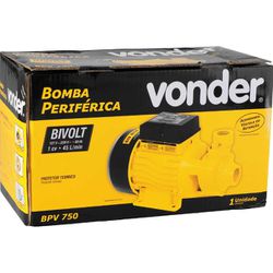 BOMBA PERIFERICA 1CV BPV750 BIVOLT VONDER - Rabelo Materiais Para Construção