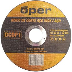 DISCO DE CORTE INOX 4.1/2 X 1 X 7/8 22210 OPER - Rabelo Materiais Para Construção