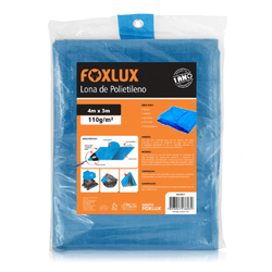 LONA AZUL 4X3 METROS COM ILHÓS FOXLUX - Rabelo Materiais Para Construção
