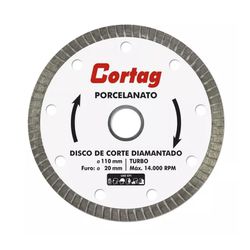 DISCO DIAMANTADO PORCELANATO 20X110MM 60863 CORTAG - Rabelo Materiais Para Construção