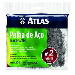 PALHA DE AÇO Nº 2 AT90/70 ATLAS - Rabelo Materiais Para Construção