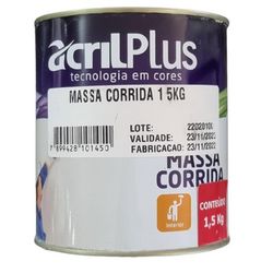 MASSA CORRIDA 1.5KG ACRILPLUS - Rabelo Materiais Para Construção