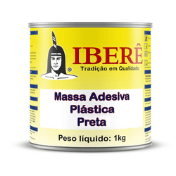 MASSA PLÁSTICA 1 KG PRETA IBERÊ - Rabelo Materiais Para Construção