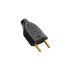 PLUG MACHO PADRÃO 2P 10A 250V PRETO 2140 FAME - Rabelo Materiais Para Construção