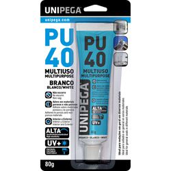 ADESIVO SELANTE PU 40 BRANCO 80G UNIPEGA - Rabelo Materiais Para Construção