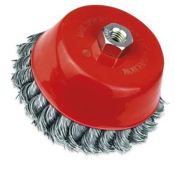 ESCOVA DE AÇO TIPO COPO TORCIDA M14 100MM 319,0022... - Rabelo Materiais Para Construção
