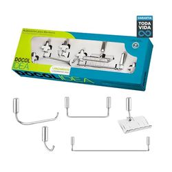 KIT ACESSÓRIOS IDEA CHROME POLIDO 5 PEÇAS 00586306... - Rabelo Materiais Para Construção