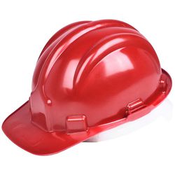 CAPACETE DE SEGURANÇA VERMELHO PLASTCOR - Rabelo Materiais Para Construção